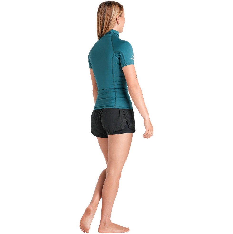 2026 C-Skins Frauen Nuwave Rash X Kurzarm-Weste C-NLYSSWT  Smaragdgrün / Light Blue